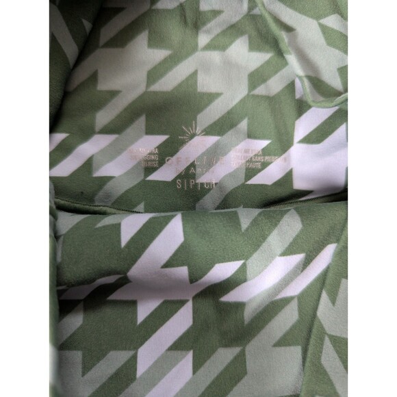 OFFLINE BY AERIE REAL ME XTRA 7/8 LEGGINGS SZ M GREEN HOUNDSTOOTH HIGH WAIST - Picture 2 of 9